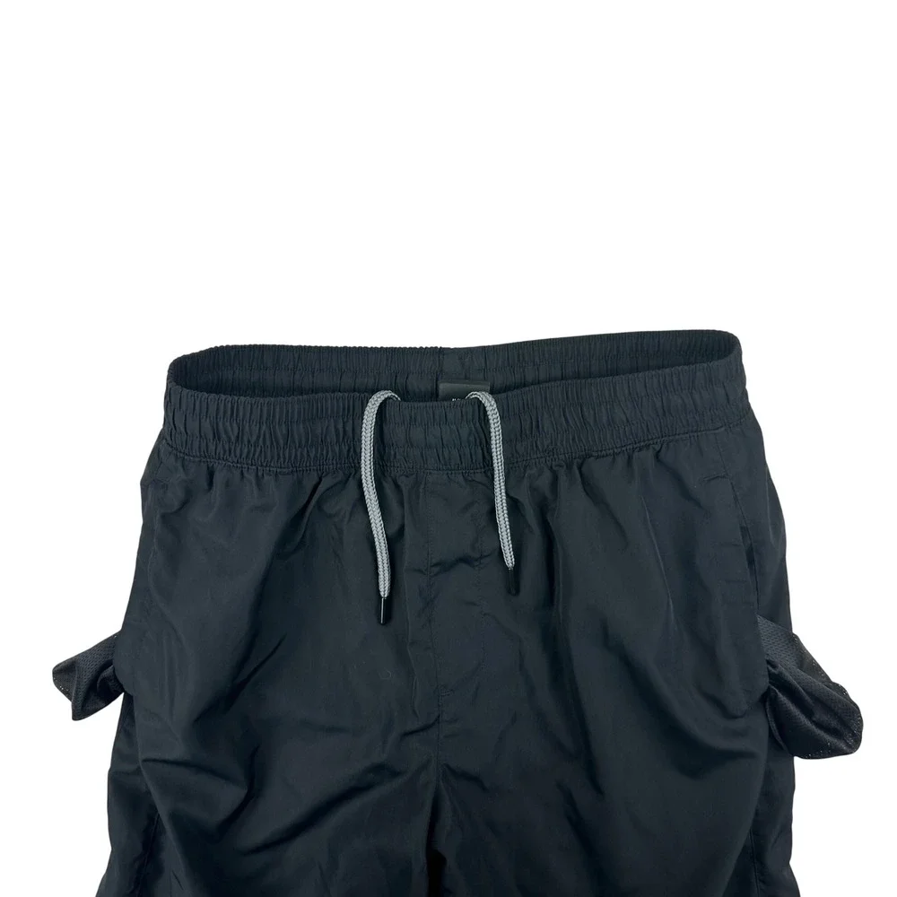 Athletic Works Track Pants Mens M Regular Black Windbreaker Ankle Zip Polyester‎